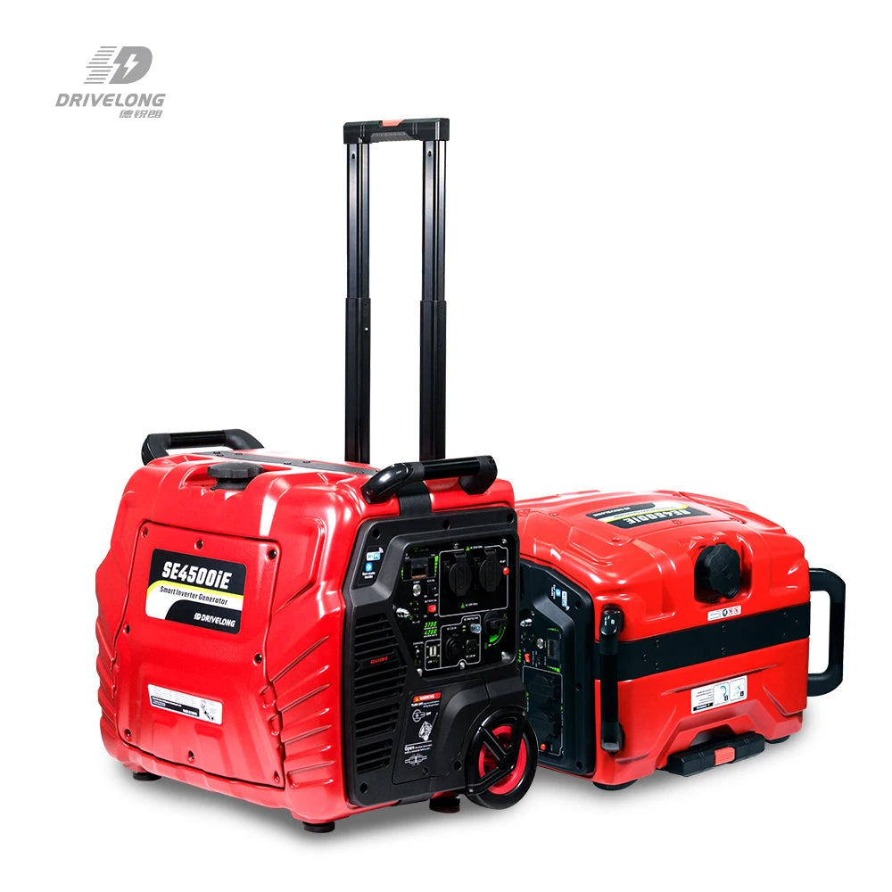 China 2000W 3KW Portable Inverter Generator with Wheels Electric Start 4-Stroke Gasoline Engine 220V Portable Inverter Generator