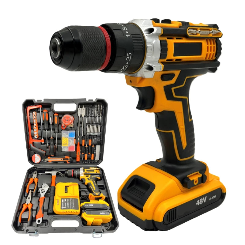 High Quality 21V Cordless Drill Impact Electric Combo Kit Durable Portable Screw Driver Power Tools Battery OEM Customizable