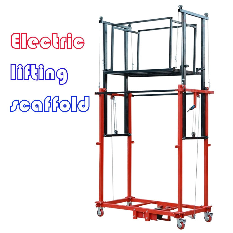 W High Stability 500kg Hydraulic Electric Scaffold Lift Electric Scaffolding Lift Platform for Retail Hotels Manufacturing Plant