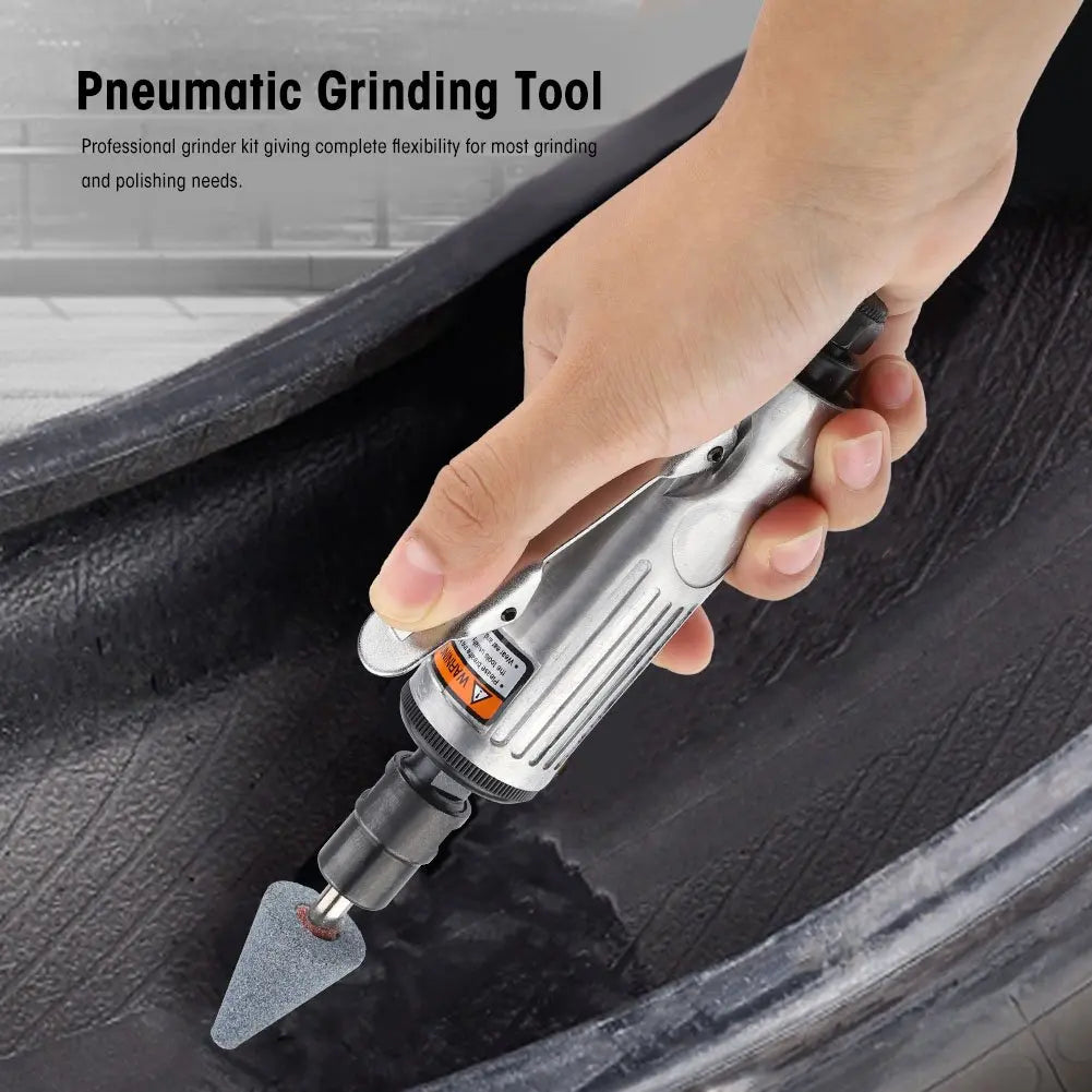 Air Die Grinder Kit 16Pcs Pneumatic Grinding Tool Polishing Engraving Set 1/4" 1/8" Collet YZ-6048 Model 25000 RPM