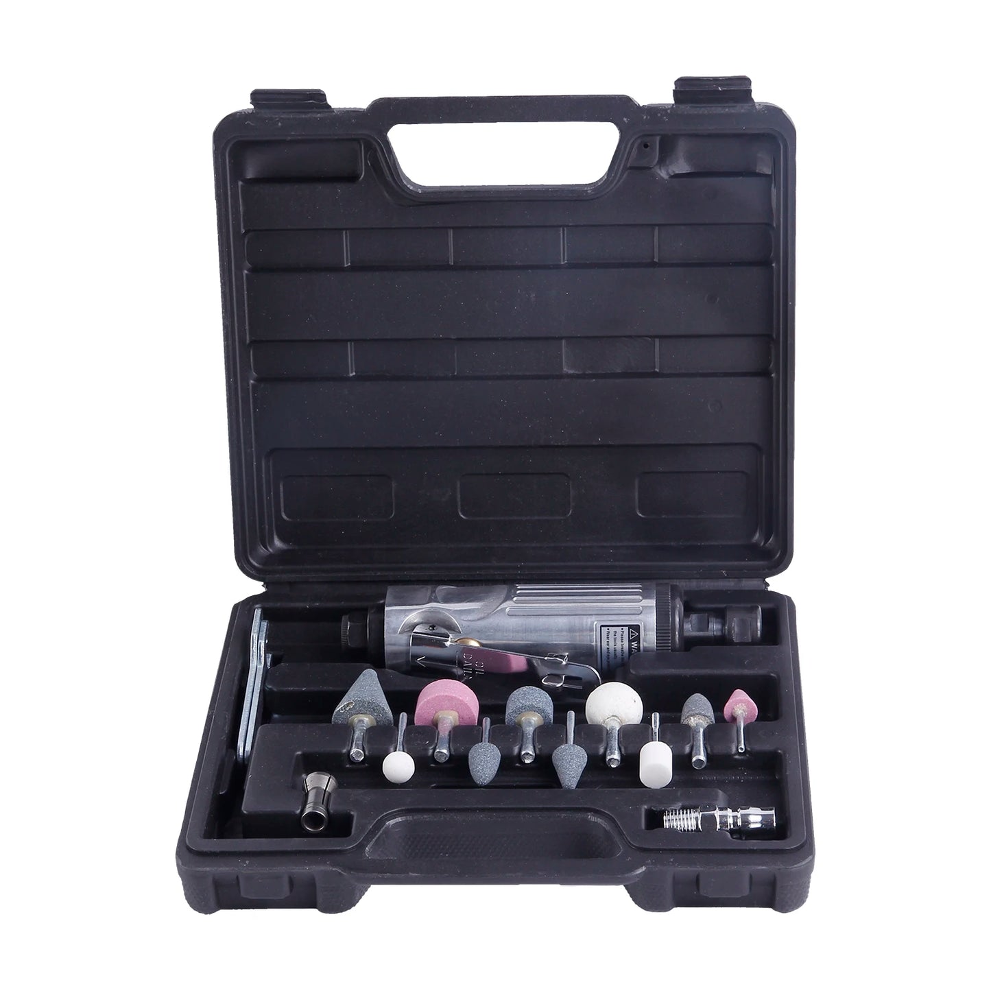 Air Die Grinder Kit 16Pcs Pneumatic Grinding Tool Polishing Engraving Set 1/4" 1/8" Collet YZ-6048 Model 25000 RPM