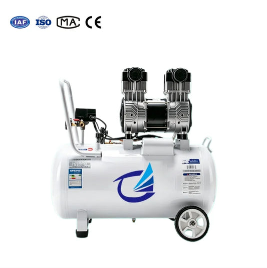 Portable AC Power Piston Air Compressor 220V Air Cooled 1-Year Warranty 7bar Pressure Lubricated Motor Carry-on Industrial