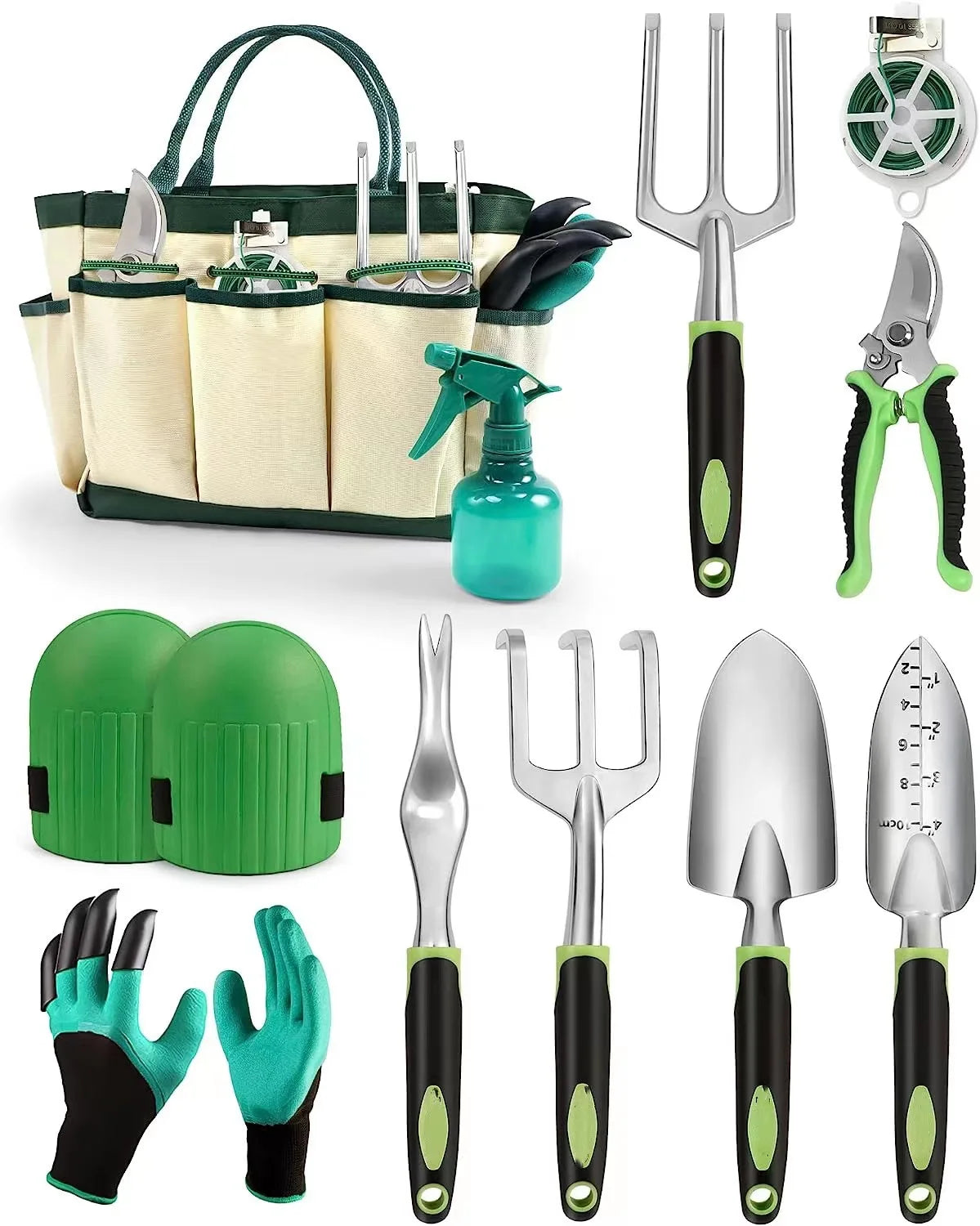 11 Pcs Steel Heavy Duty Garden Tools Succulent Bonsai Trowel Garden Hand Tool Set With Bag