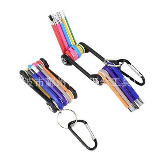 Inner Hexagon Allan Key Wrench Set Folding Metric/SAE Hex Torx Wrench Kit Bicycle Tool Set Folding  Pocket Tools