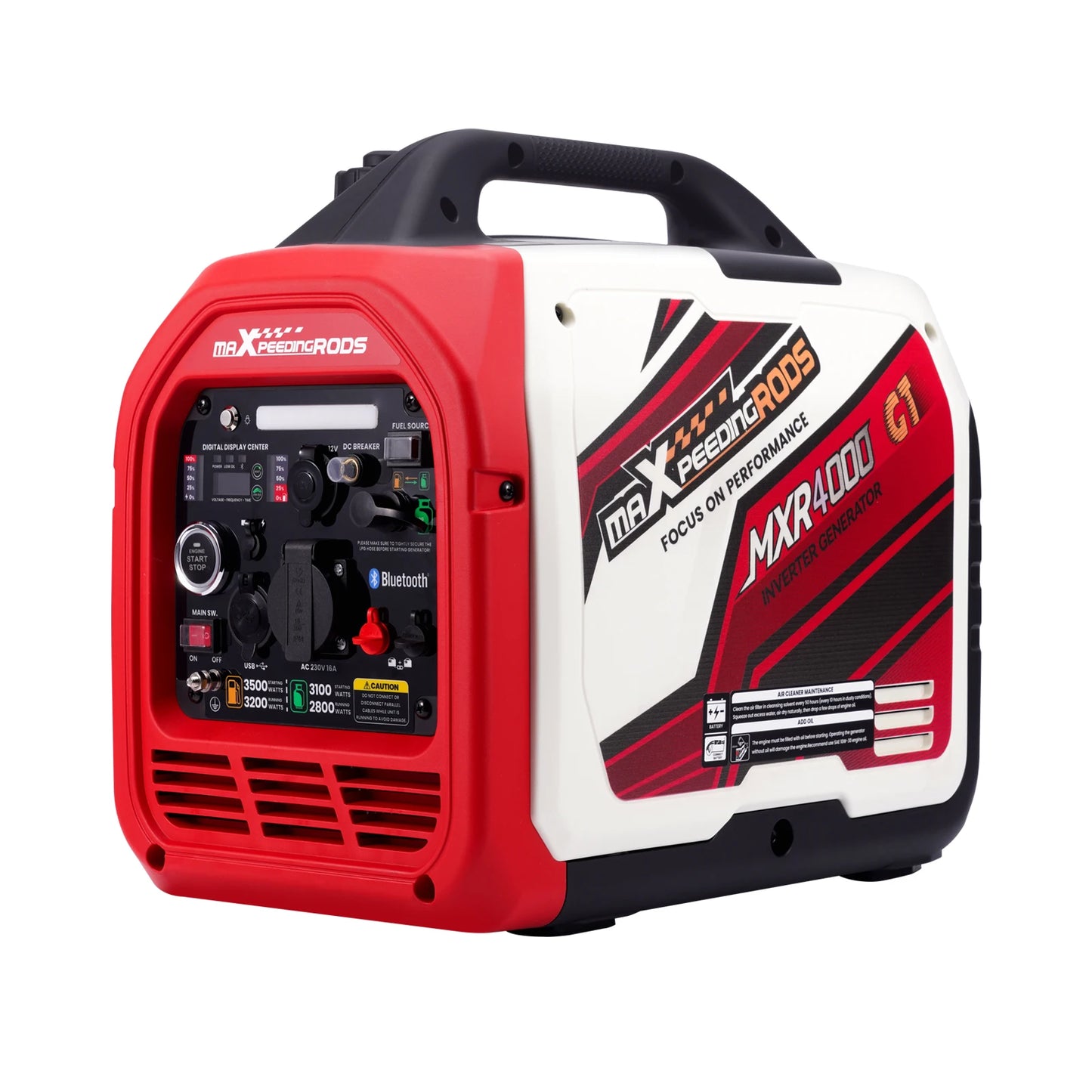 Maxpeedingrods 3.5KW LPG Gasoline Wireless Quiet Portable Inverter Generator for Camping Outdoor Party Other Outdoor Activities