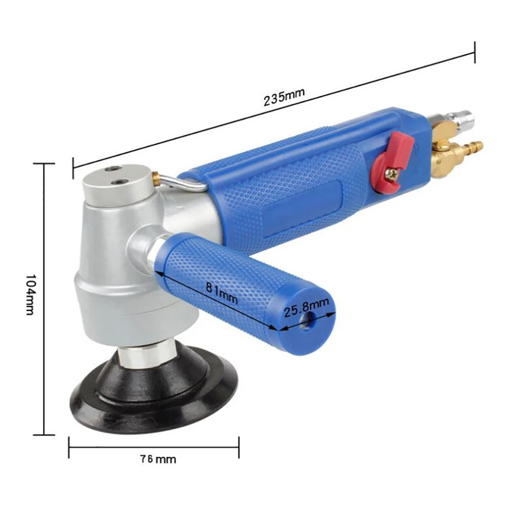 M14 5/8-11 Pneumatic Air Wet Polisher with Rear Exhaust for Granite Stone Concrete Angle Grinder
