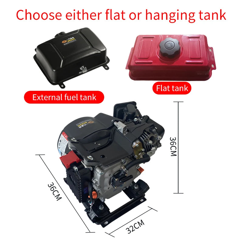Gasoline Alternator Gasoline Electric 48-volt DC Range Extender 60v 72v 48v Water Cooled Generator DC48v Generator