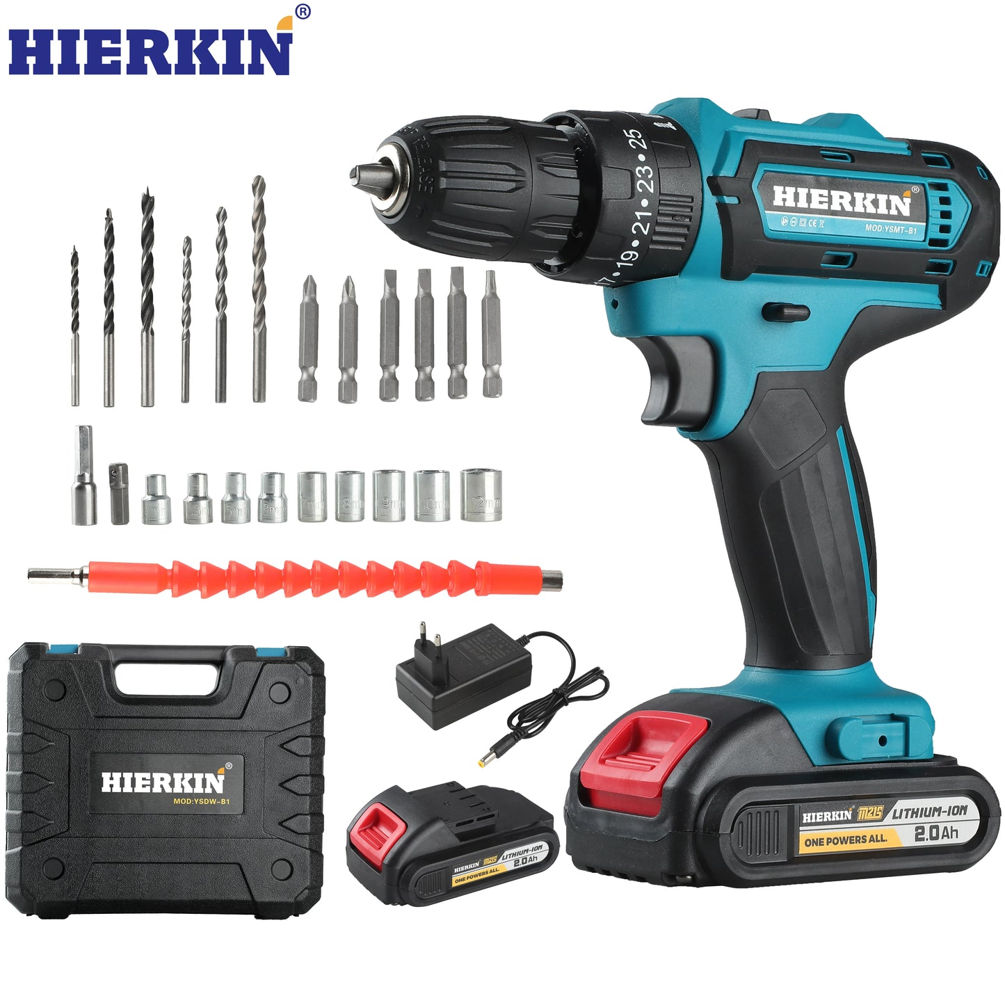 21V electric screwdriver rechargeable drill hand professional impact drill For woodworking power tools power drills set