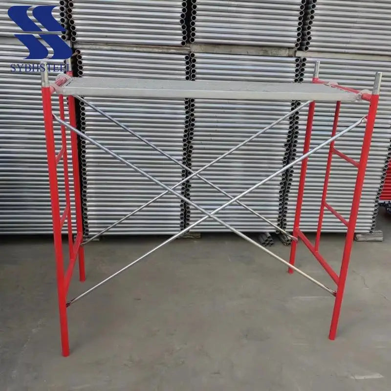 Heavy Duty Yellow H Frame Scaffolding Steel Construction Walk Through Scaffold System for Building Work Platform