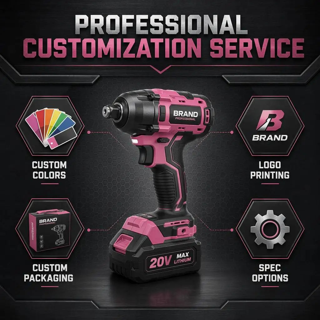 "20V Li-Ion Cordless Brushless Drill Driver with 1H Fast Charger & Customizable OEM Support for Construction (Keyless Chuck)"