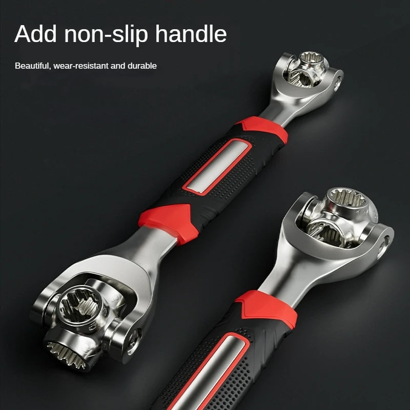 360-Degree Rotating Head Multifunctional Carbon Steel Socket Tiger Wrench DIY Grade OEM Customizable Metric Multi-Angle Wrench 6