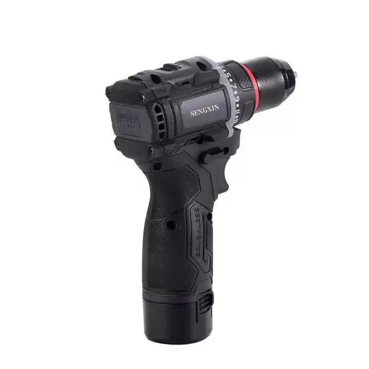 Wholesale OEM 12V Brushless Variable Speed Cordless Electric Drilling Machines Power Drills 500W 2.0AH Battery Industrial Use
