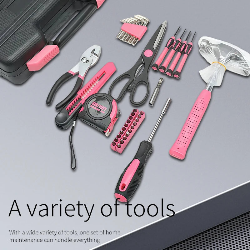 39 Pcs Professional DIY Hand Tools Kit for Home Household Basic Repairing Portable Set in OEM Hard Case