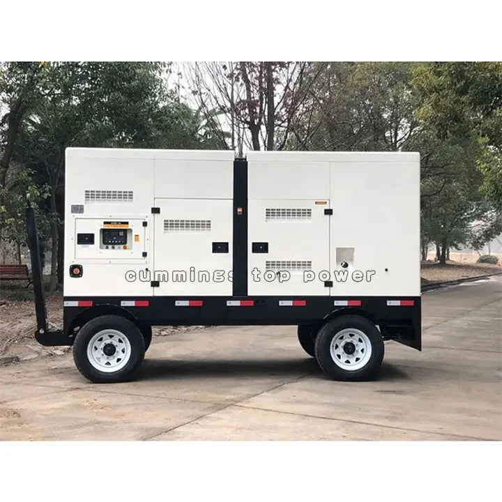 Portable Trailer Type Water Cooled 50Hz 60Hz 30Kva 40Kva 50Kva Super Silent Diesel Generator Set With Wheels