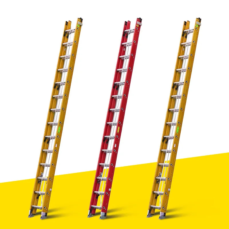 Folding Ladder 2025 Double-layer Thickened Industrial Fiberglass Extension Insulated Ladder for Power and Outdoor Workplaces