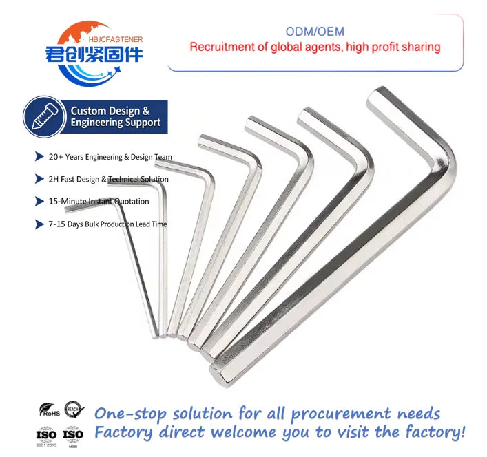 High Strength 0.9mm-36mm L Key Carbon Steel Chrome Plated Wrench Set for DIY Metric Measurement System OEM Customizable 1 Year