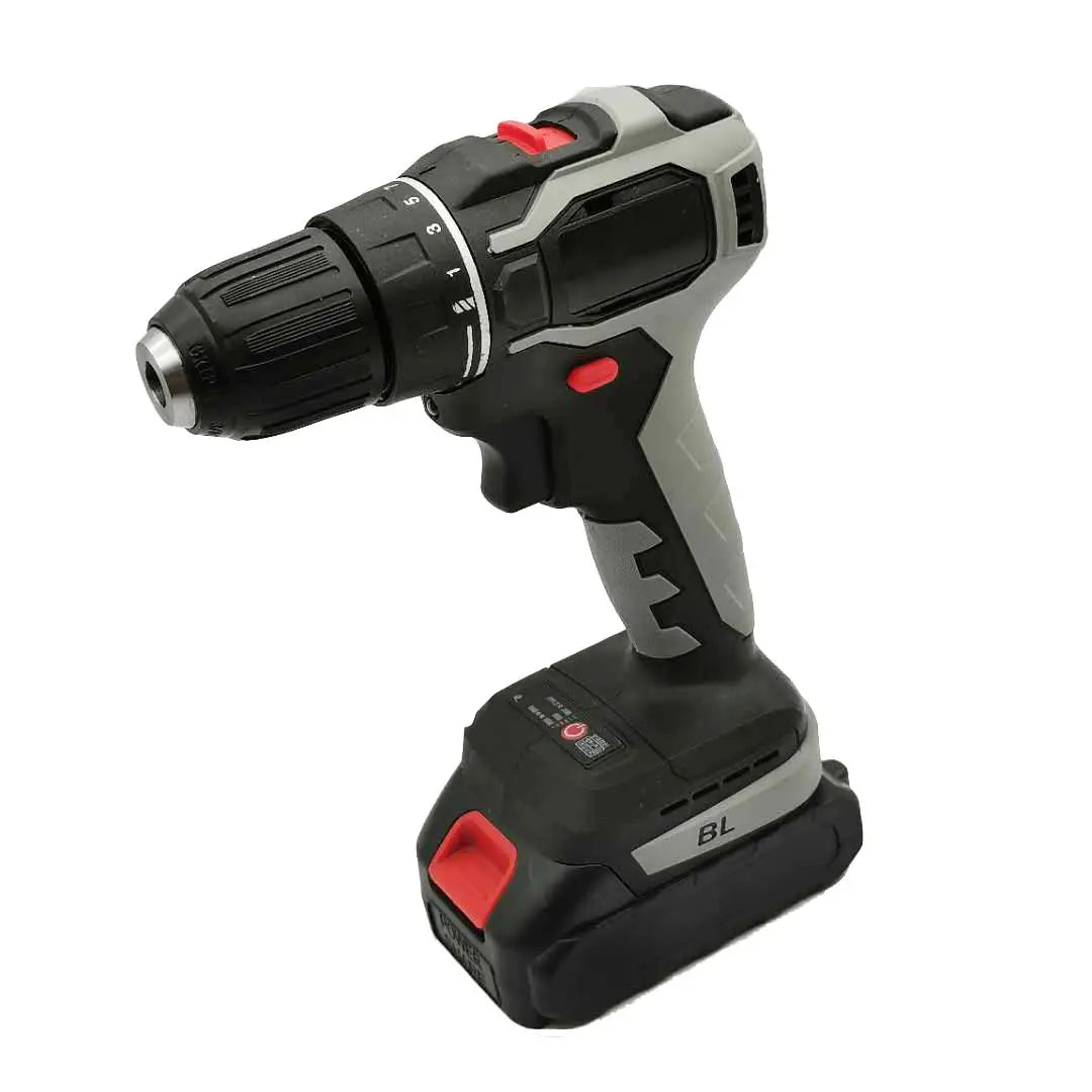 21V Brushless Electric Drilling Machine Rechargeable Lithium Impact Electric Drill Cordless Two Battery One Charger Power Drills