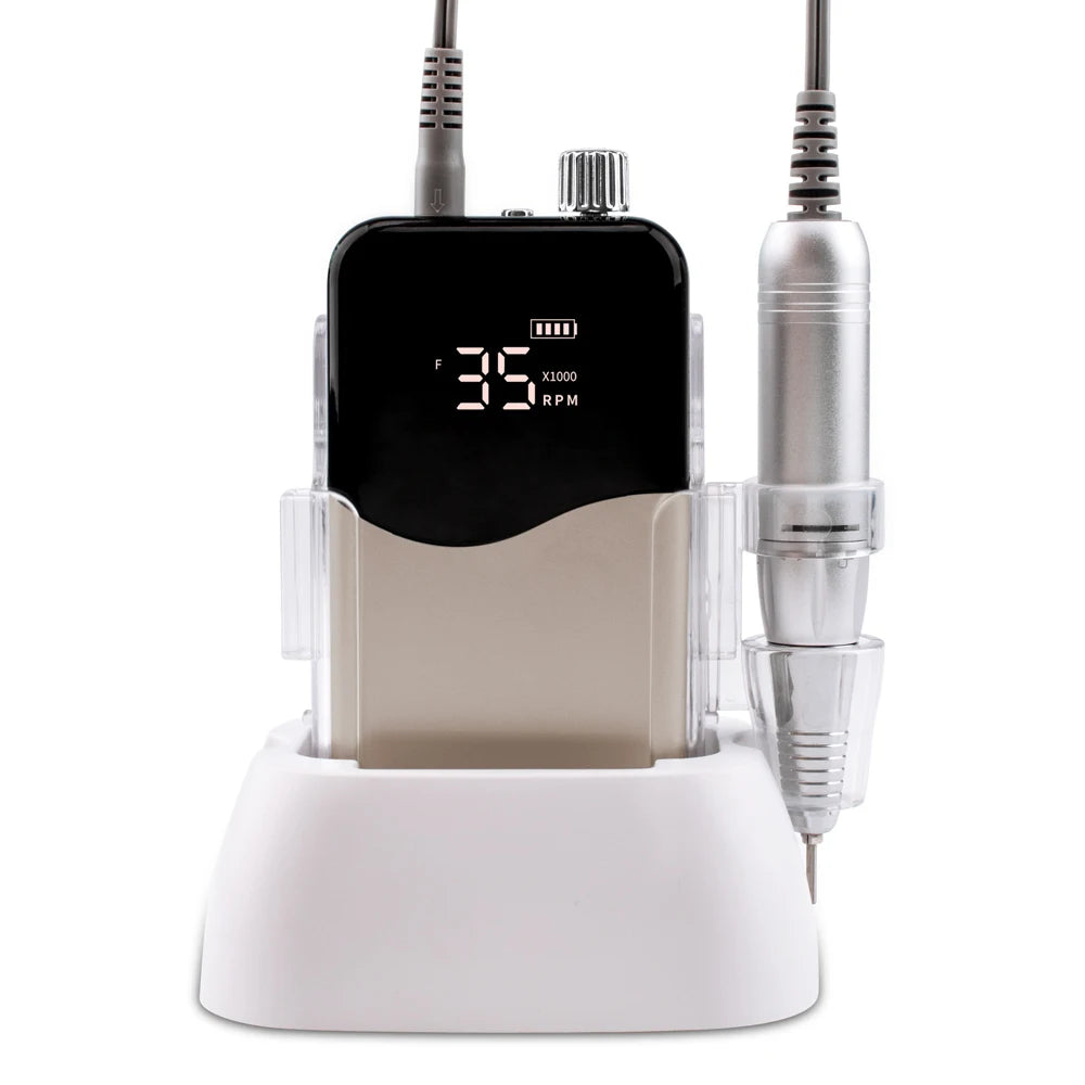 Rose Gold EU Hot Selling High Speed Nail Drill Machine Cordless Wireless Portable Master Electric E File With Drill Bits