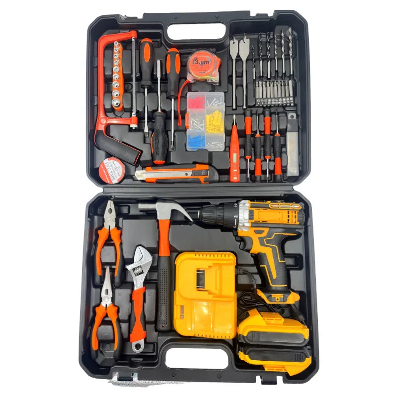 Multifunctional Tool Sets Electric Screw Driver Set Cordless Drill Battery 21V Screwdriver Kit Power Drills