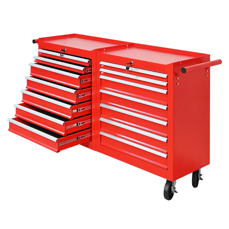 Factory Direct 2-Door Heavy Duty Workshop Tool Trolley Cabinets Set Customizable OEM/ OBM Workbench Garage Furniture 3-Year