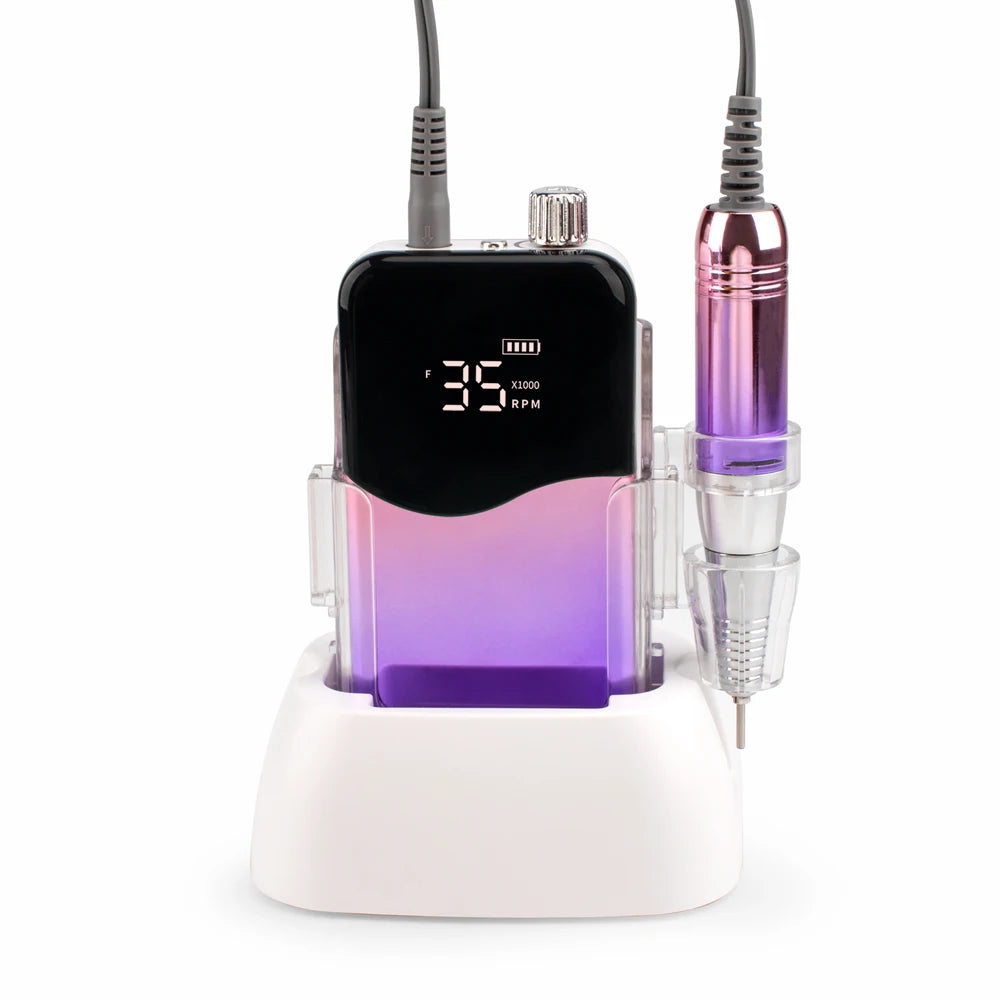 Rose Gold EU Hot Selling High Speed Nail Drill Machine Cordless Wireless Portable Master Electric E File With Drill Bits