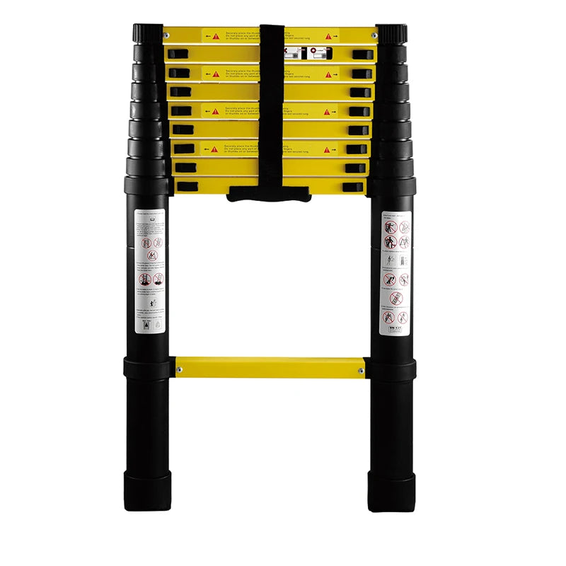 High Performance 2.9m Telescopic Ladder Aluminum 225 Lbs Retractable Stairs for Household Ladder