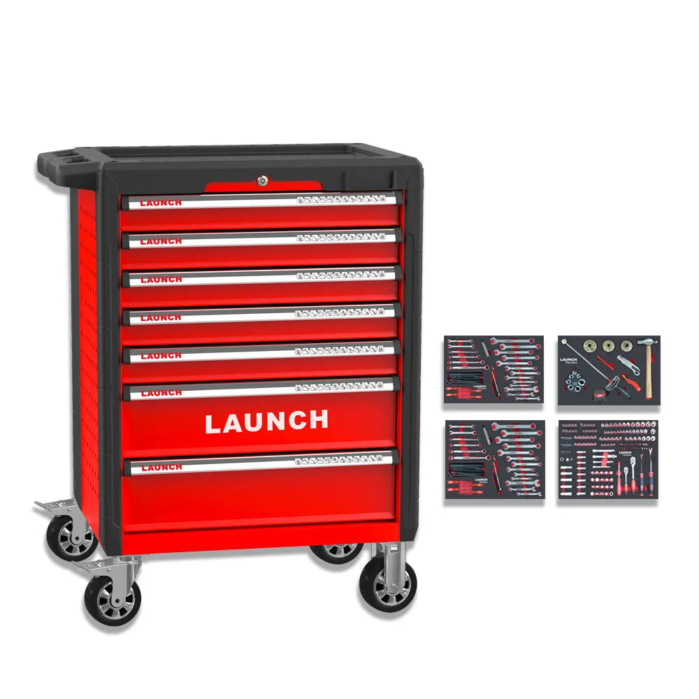 LAUNCH 338PCS MECHANICS TOOLS CART KIT TTG-338 MOBILE TOOL CABINETS TOOL SETS