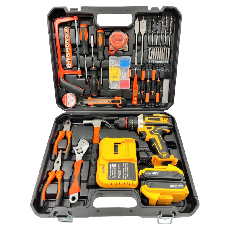 High Quality 21V Cordless Drill Impact Electric Combo Kit Durable Portable Screw Driver Power Tools Battery OEM Customizable