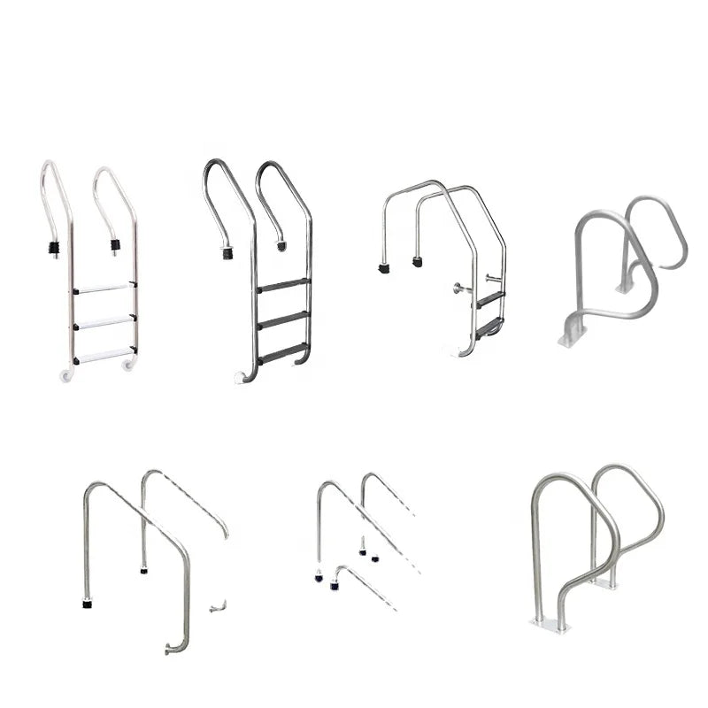 Pikes Wholesale Factory Price Corrosion-Resistant Stainless Steel Anti-Slip Weather Resistant 3 Steps Series Easy Pool Ladder