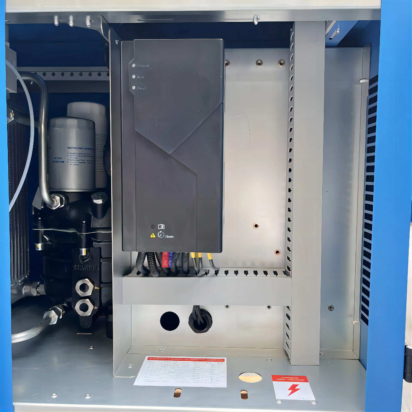 AIRSTONE 3.7KW 5HP Single Phase 220V 5-10Bar 200-400L/min Stationary Air Cooled Bearing Screw Air Compressor Tank Air End for