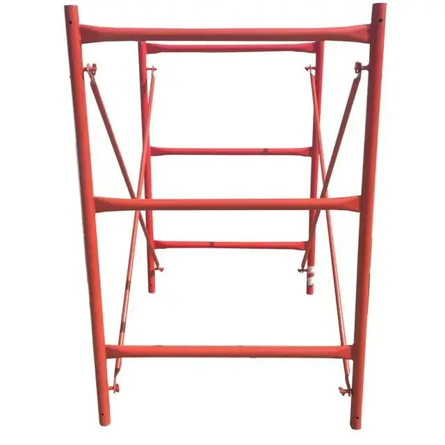 Heavy Duty Yellow H Frame Scaffolding Steel Construction Walk Through Scaffold System for Building Work Platform