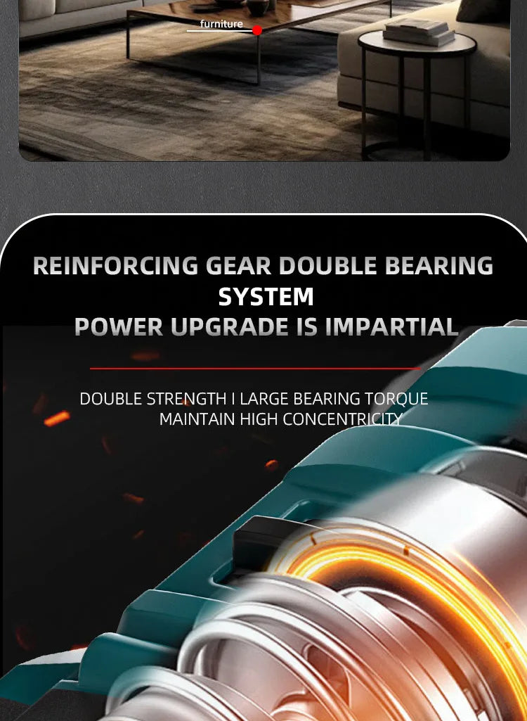 21V Cordless Brushless Impact Drill Set Multifunctional Battery Variable Speed OEM Customizable Drilling Brushless Impact Drill