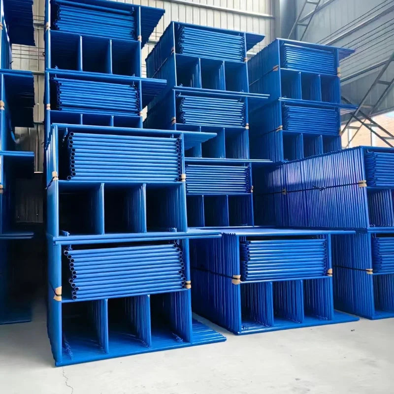 Heavy Duty Yellow H Frame Scaffolding Steel Construction Walk Through Scaffold System for Building Work Platform