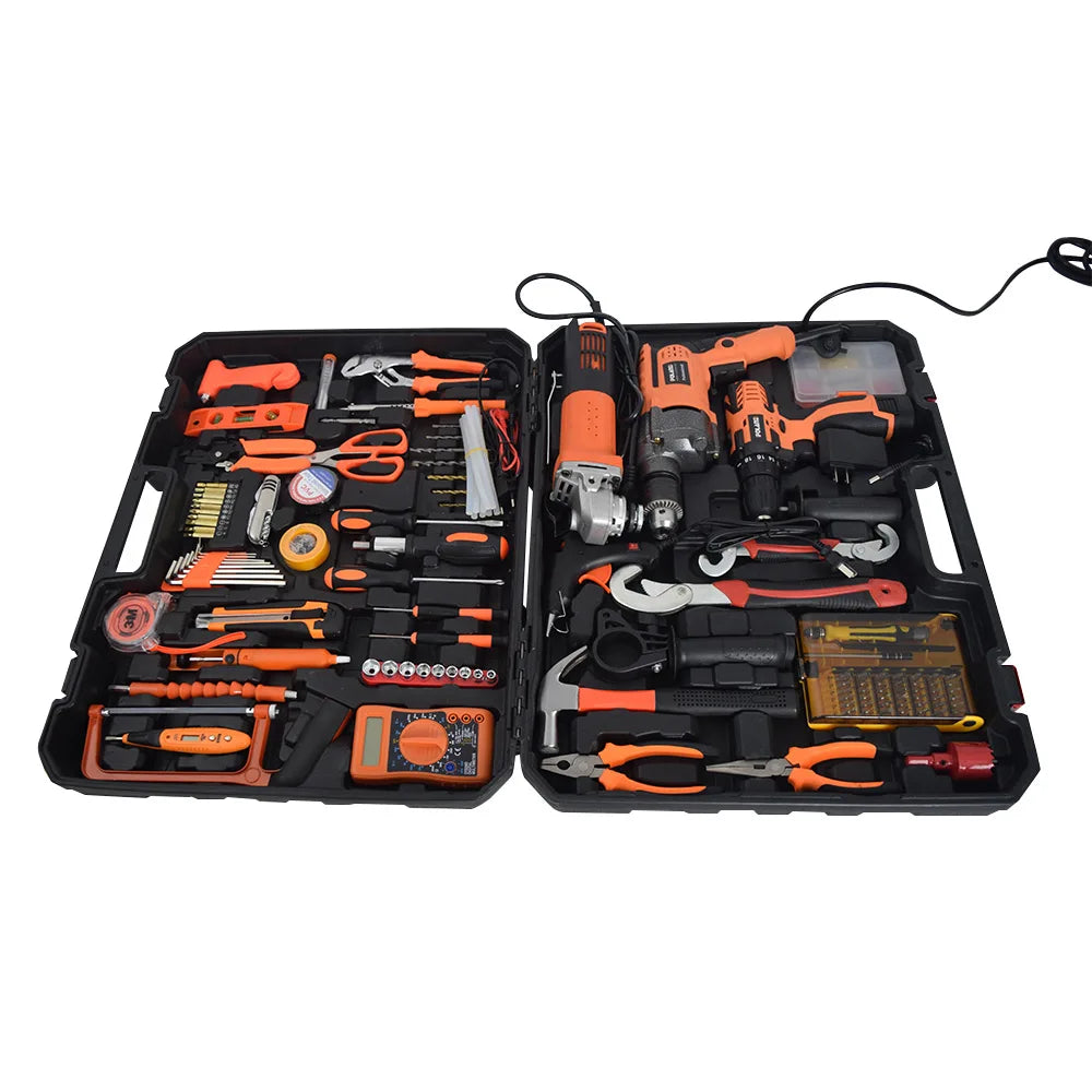 All-In-One Multifunctional Hand Iron Toolbox with Hard Case for Home Commercial Emergency Includes Screw Driver OEM