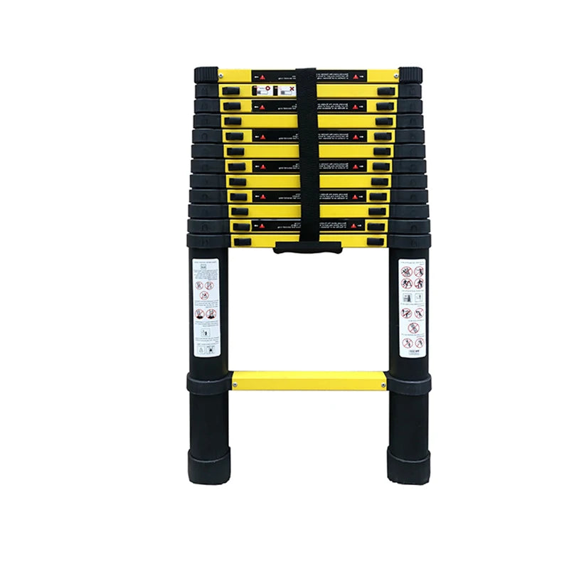 High Performance 2.9m Telescopic Ladder Aluminum 225 Lbs Retractable Stairs for Household Ladder
