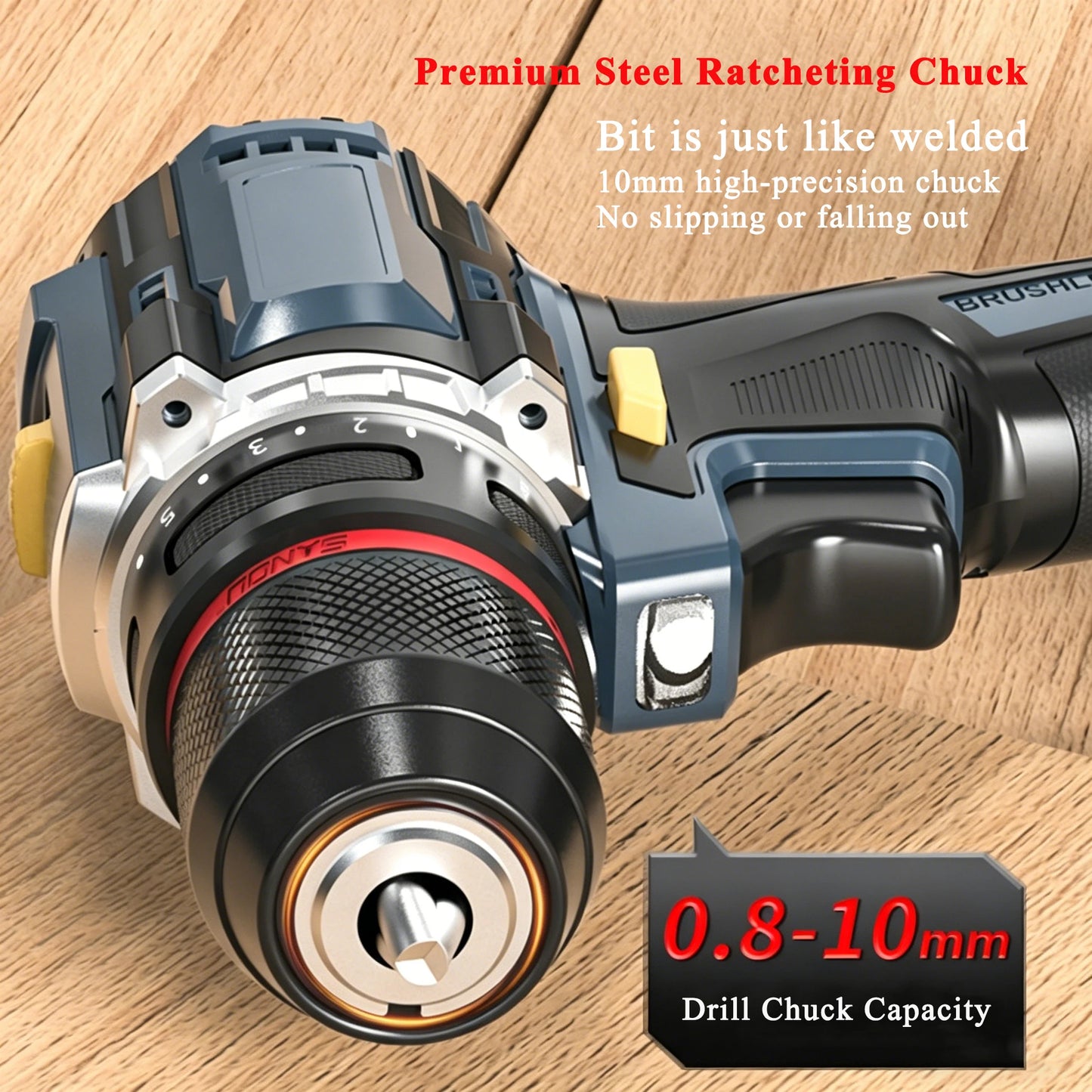 Portable Rechargeable Lithium-Ion Multifunction Drill  with Screwdriver Kit CE & RoHS Certified Cordless Drill