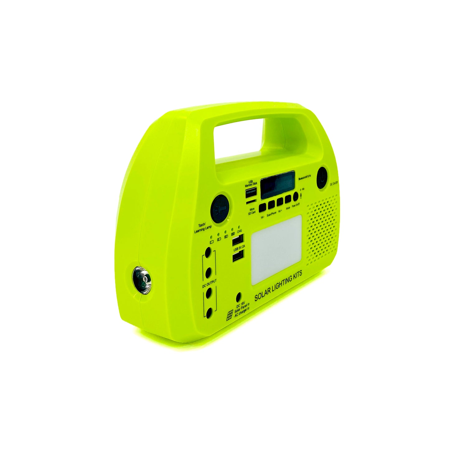 15W Solar Generator 6000mAH Solar Power Generator System with 2 LED Bulbs, Portable Power Station with Flashlight for Camping