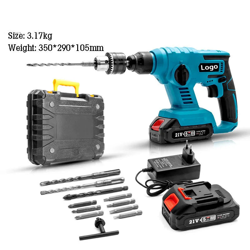 Brushless Cordless Electric Hammer Battery Charger Power Tools Hammer Cordless Drill Rechargeable Cordless Hammer Drill Max OEM