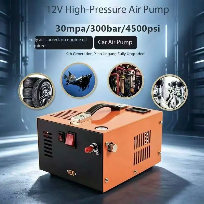 300W Air Compressor Pcp Air Compressor Air Rifle Car Pump 12V / 110V / 220V Pcp 300bar Submersible Pump