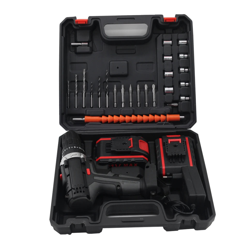 Hardware Power Tool Combo Kit Cordless Electric Drill Machine Screwdriver Other Tools Box Set Power Drills