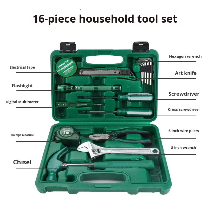 PEIFENG 12 16-123 Piece Household Universal Manual Carbon Steel Kit Handles Customizable Hand Hardware Set Hard Case OEM