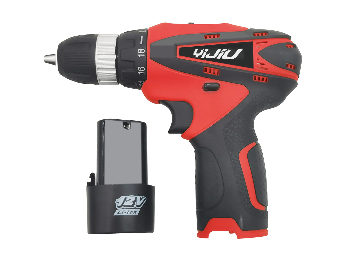 Yijiu Portable Cordless Drill 12V 1500mAh Keyless Chuck OEM High Speed with Li-ion Battery