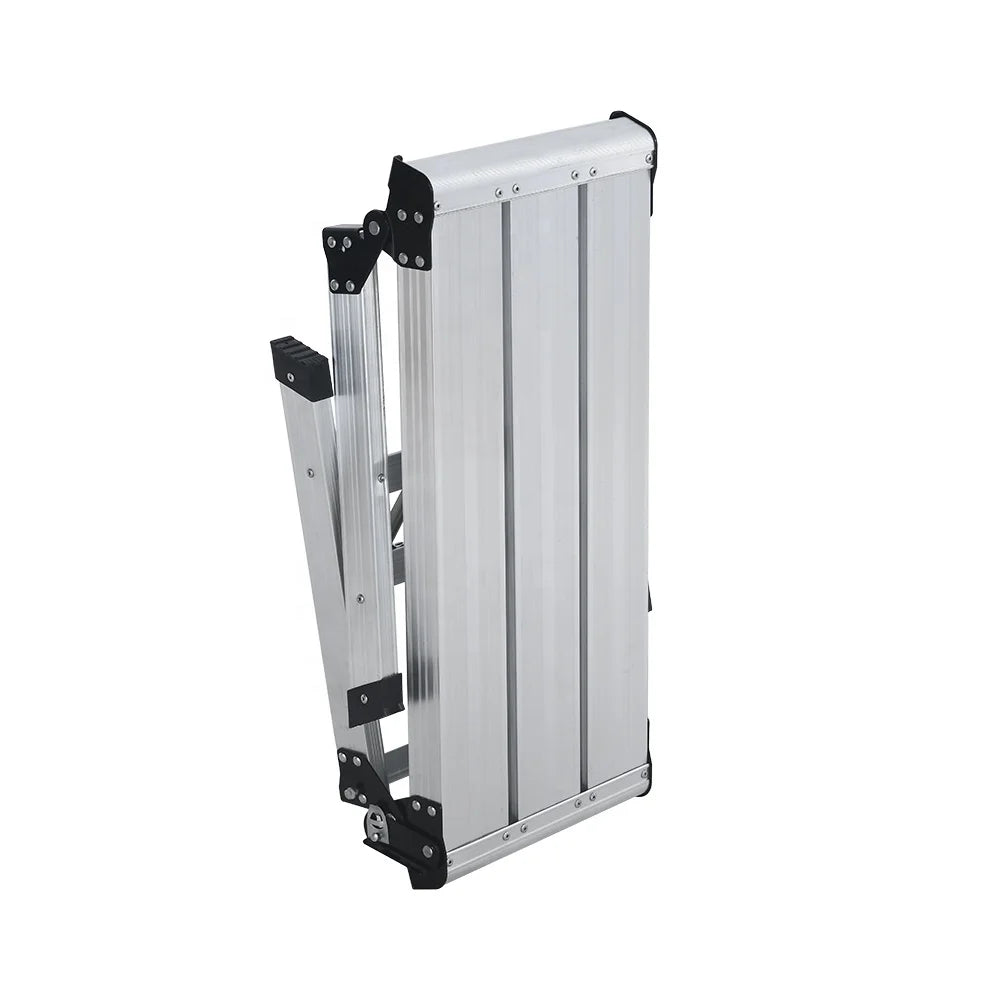 New Product Home Use Folding Aluminum Ladder With EN131 Work Platform Ladder Stool Portable Lightweight