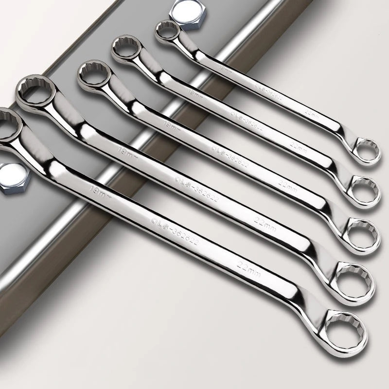 6mm 8mm 12mm 16mm Multifunctional Quick Repair Tool Cloth Bag Box Wrench Set Wholesale Combination Double Offset Ring Wrench Set