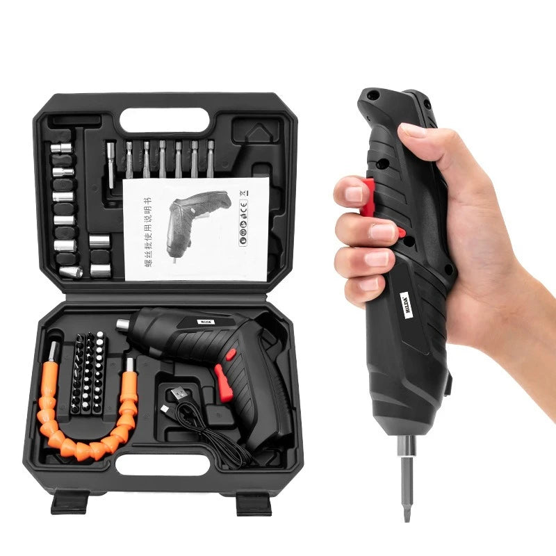 Portable Mini Electric Power Screw Driver Set Small DC 4.2V Cordless Star with Multi-Bit 500W Rated Input Power OEM Customizable