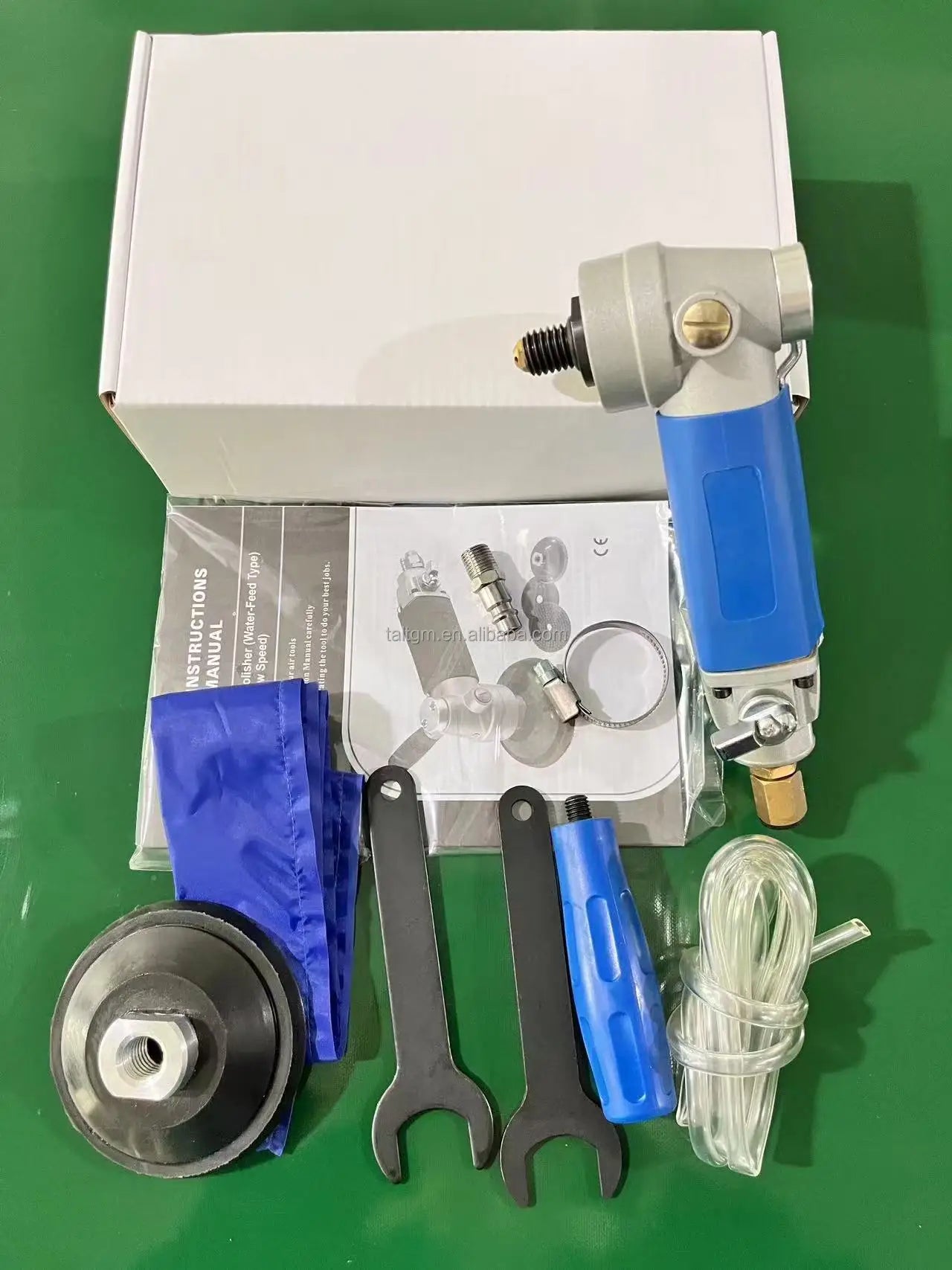 Side Exhaust air Polisher Different Speed Pneumatic Tool air Angle Grinder for Wet Flexible Polishing Pad Grinding Tools