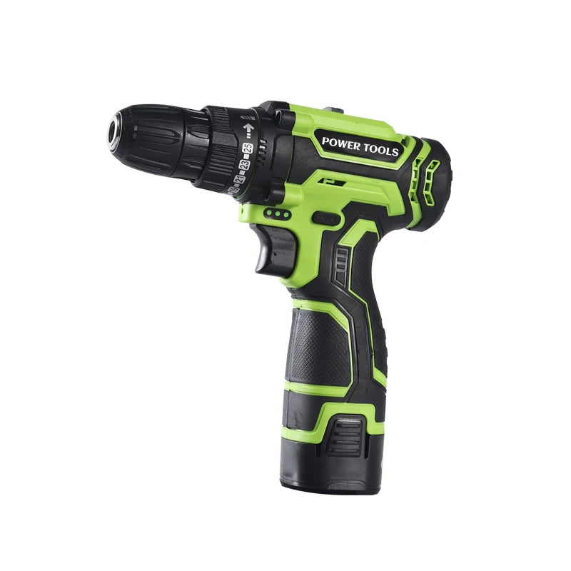 Hot Selling OEM Double Speed Cordless Rechargeable 12V 24V 36V 48V Lithium Battery Powered Electric Drill Brushless Motor