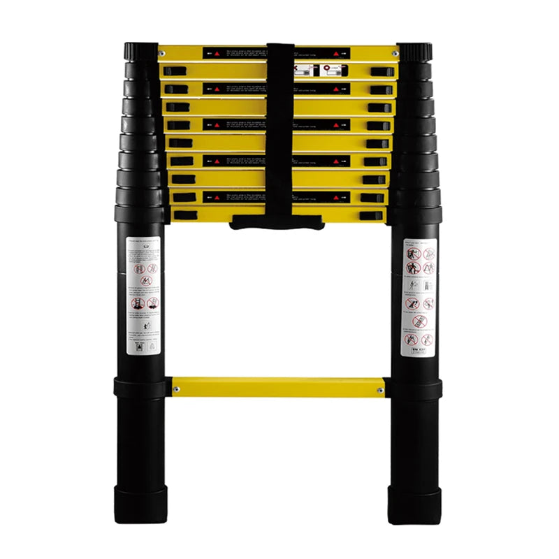 High Performance 2.9m Telescopic Ladder Aluminum 225 Lbs Retractable Stairs for Household Ladder
