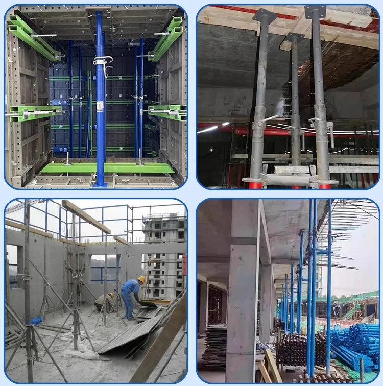 Steel Props for Construction, Scaffolding Galvanized Adjustable Steel Props Jack, Steel Scaffolding Shoring Props