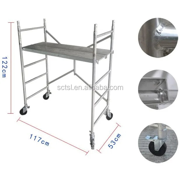 Metaltech Modern Design Style Mini Scaffold Folding Aluminum Ladder in Scaffolding
